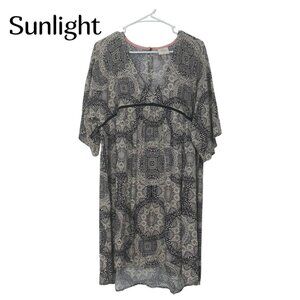 Knox Rose Womens Pop Over Style Mini Dress Size Large Black & White 100% Rayon